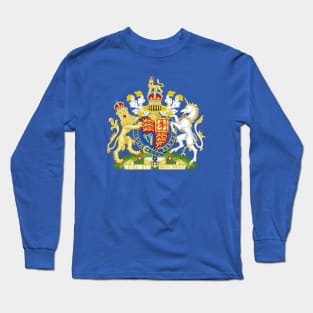 Royal Coat of Arms of the United Kingdom (Tudor crown) Long Sleeve T-Shirt